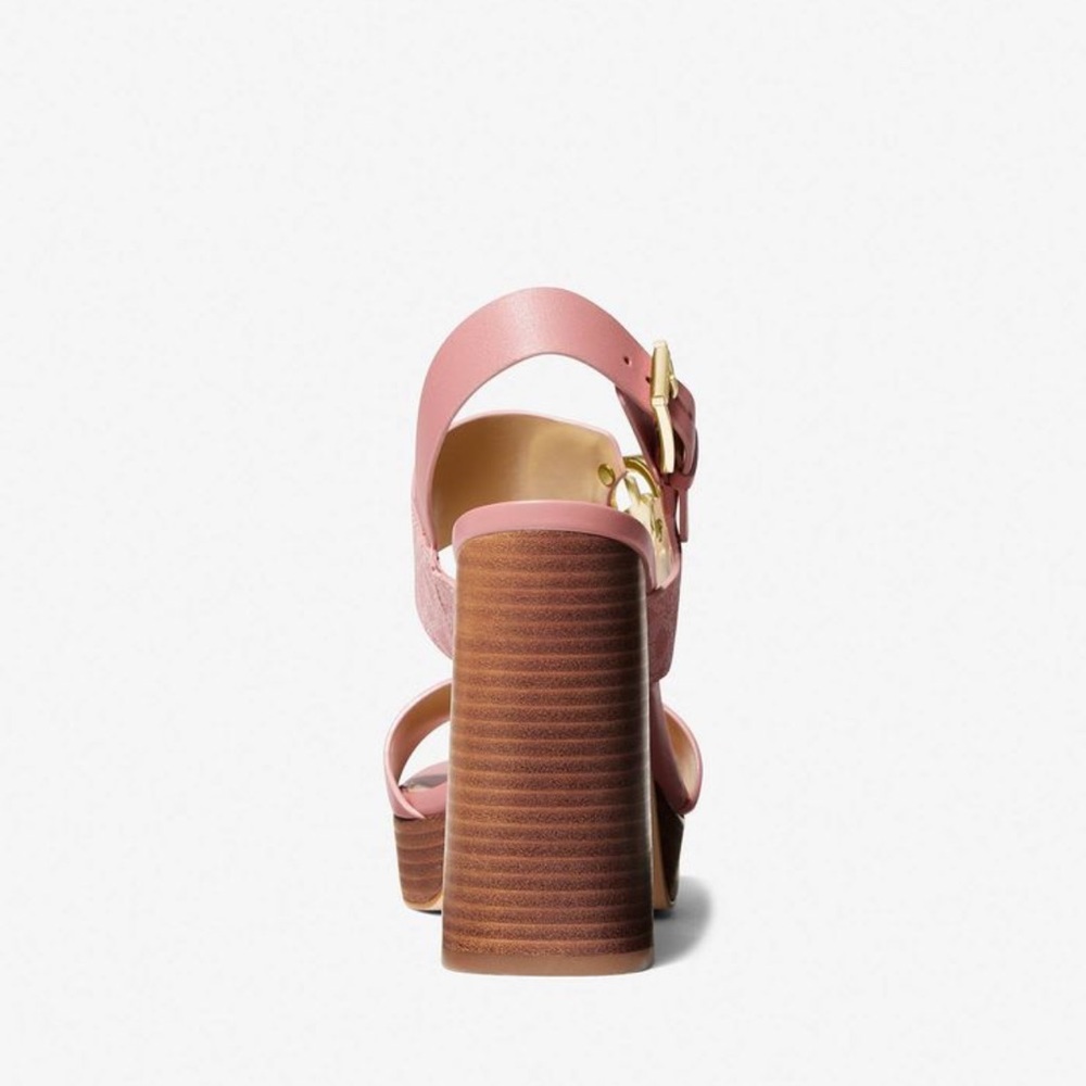 Michael Kors Summer Leather and Logo Platform Sandal ✨brand new✨ no box - Picture 3 of 8